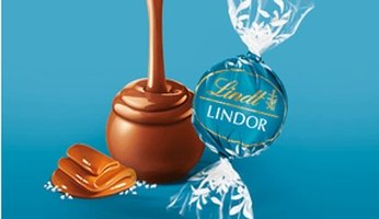 Lindt LINDOR Salted Caramel Milk Chocolate Truffle