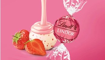 Lindt LINDOR Strawberries & Cream White Chocolate Truffle